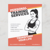 Atletische vrouw - Fitness trainer  Flyer (Voorkant)