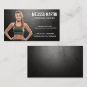 Atletische vrouw glimlachend Visitekaartje (Voorkant / Achterkant)