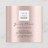 ATM Bank Consulting Money Roos Logo Investments Vierkante Visitekaartje (Achterkant)