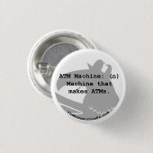 ATM Machine 1,25-inch Button (Voorkant /achterkant)