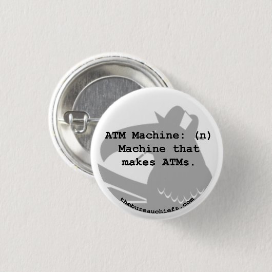 ATM Machine 1,25-inch Button (Voorkant /achterkant)