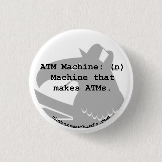 ATM Machine 1,25-inch Button (Voorkant)