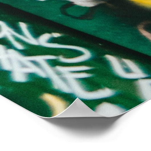 ATM-MACHINE MET GRAFFITI POSTER (Hoek)