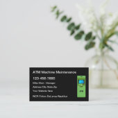 ATM Machine Reparation Services Visitekaartje (Staand voorkant)