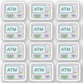 ATM Machine Withdrawal Pay Day Reminder Planner Sticker (Voorkant)