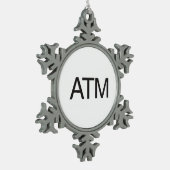 Atm Tin Sneeuwvlok Ornament (Links)