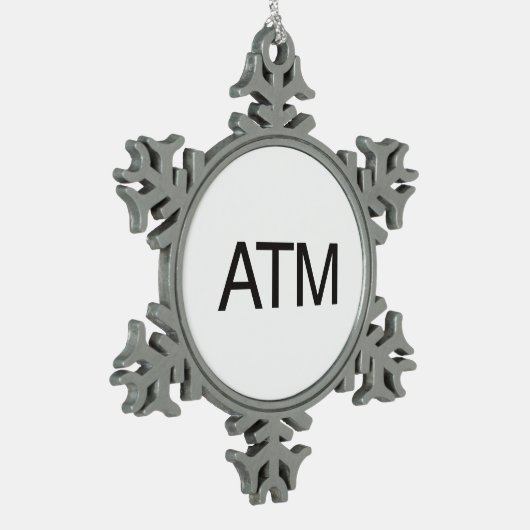 Atm Tin Sneeuwvlok Ornament (Links)