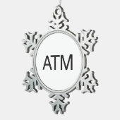 Atm Tin Sneeuwvlok Ornament (Rechts)