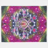 Atmosferisch Zen Lotus Fleece Deken (Voorkant (Horizontaal))