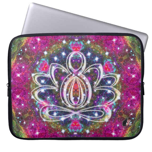 Atmosferisch Zen Lotus Laptop Sleeve (Voorkant)