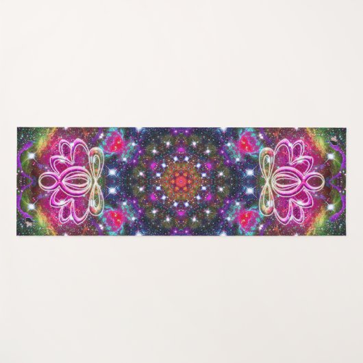 Atmosferisch Zen Lotus Star Kaleid Yogamat (Voorkant (horizontaal))