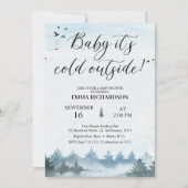 Atmosferische Baby Het is koud buiten Baby shower Kaart (Voorkant)