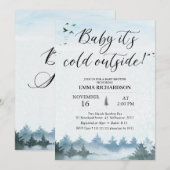 Atmosferische Baby Het is koud buiten Baby shower Kaart (Voorkant / Achterkant)