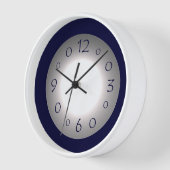 Atmosferische Blauwe en Witte Klok van de Muur (Hoek)
