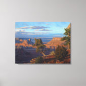 Atmosferische diepte van Castle Valley, Utah Canvas Afdruk (Voorkant)