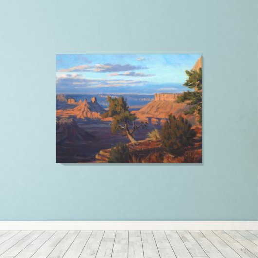 Atmosferische diepte van Castle Valley, Utah Canvas Afdruk (Insitu (Houten vloer))
