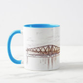 Atmosferische Forth Bridge Kunstwerk Mok (Links)