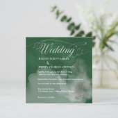 Atmosferische Groene Moderne Uitnodiging van de We (Staand voorkant)