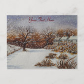 atmosferische kerst - ruatieloep sneeuwscène feestdagenkaart (Voorkant)