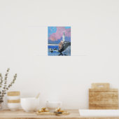 Atmosferische kustvuurtoren poster (Keuken)