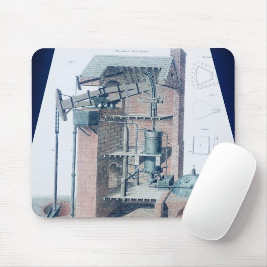 Atmosferische stoommotor muismat (Met muis)