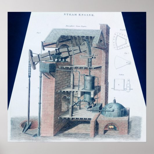 Atmosferische stoommotor poster (Voorkant)