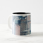 Atmosferische stoommotor tweekleurige koffiemok (Voorkant links)