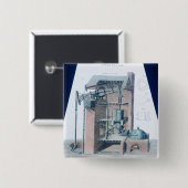 Atmosferische stoommotor vierkante button 5,1 cm (Voorkant /achterkant)