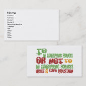 Atmosferische wetenschap visitekaartje (Voorkant / Achterkant)