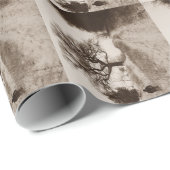 atmosferische wintersneeuwscène op de rijstrook cadeaupapier (Rol Hoek)