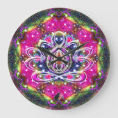 Atmosferische Zen Lotus Clock Grote Klok (Voorkant)