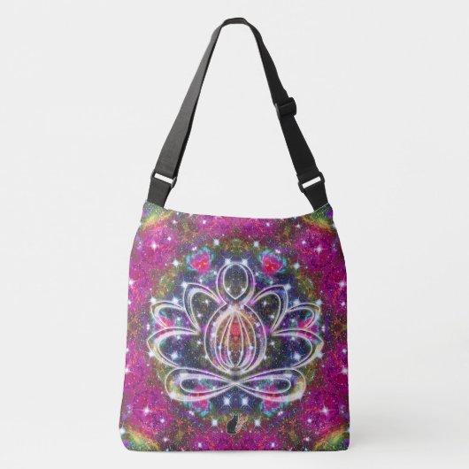 Atmosferische Zen Lotus Crossbody Tas (Voorkant)