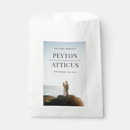 Atmosphere Elegant Bride en Groom Bedankzakje (Voorkant)