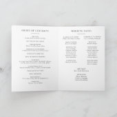 Atmosphere Folded Card Wedding Program Kaart (Binnen)