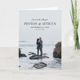 Atmosphere Folded Card Wedding Program Kaart