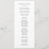 Atmosphere Skinny Vertical Wedding Programme Programmakaart (Achterkant)