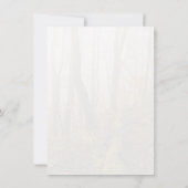 Atmospheric Autumn Forest in Mist Feestdagenkaart (Achterkant)