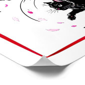 Atmospheric Cherry Blossom Cat Soccer Japenese art Poster (Hoek)