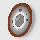 Atmospheric Deep Red/Gray Glow Effect Wall klok (Hoek)