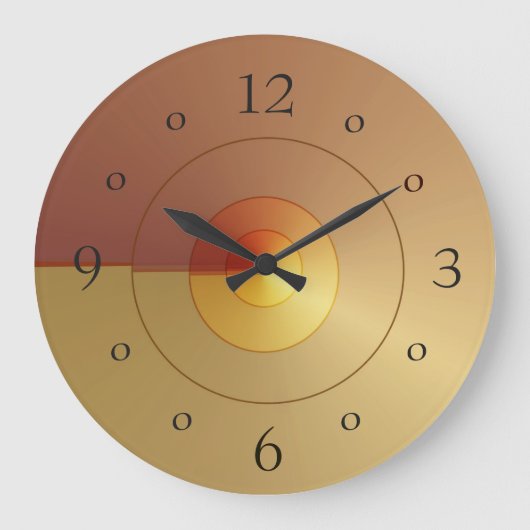 Atmospheric in Gold en Tan > Simplistic Clocks Grote Klok (Voorkant)