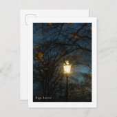 Atmospheric Lantern in Autumn Park, Riga Briefkaart (Voorkant / Achterkant)