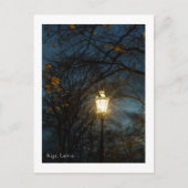 Atmospheric Lantern in Autumn Park, Riga Briefkaart (Voorkant)