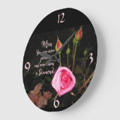 Atmospheric Rosebuds with Text> Mothers Day Clock Grote Klok (Hoek)