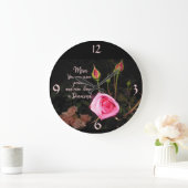 Atmospheric Rosebuds with Text> Mothers Day Clock Grote Klok (Huis)