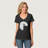 Atmospheric Wolf Howling at the Full Moon  1 T-shirt (Voorkant volledig)