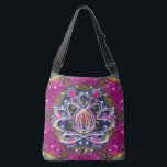 Atmospheric Zen Lotus Crossbody Tas<br><div class="desc">In a stellar kaleidoscope the spirit of the Zen Lotus centers its energy. Center your energy and become as one with this cosmic tote of the new age. Pack your bag with your mat and block and blanket and head for the ashram to do your practice. Perfect for all your...</div>
