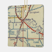 Atoka OK  Map Keramisch Ornament (Links)