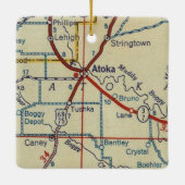 Atoka OK  Map Keramisch Ornament (Achterkant)