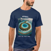 Atoll Wonders: Koraalschoonheid in marineblauw T-shirt (Voorkant)