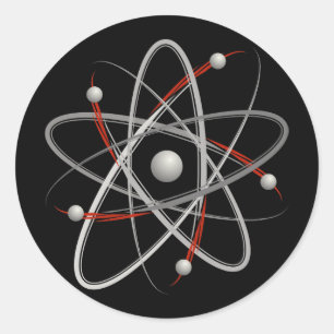 Atom (004a) ronde sticker